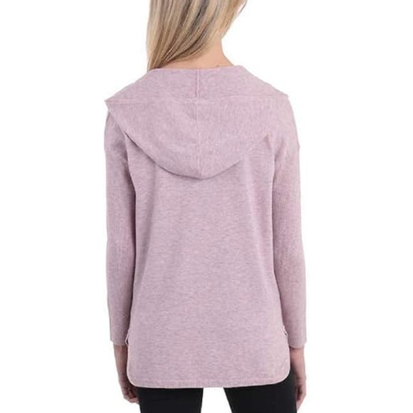 Cyrus Ladies' Drop Shoulder Ribbed Hem Pullover Hoodie Top Orchid Heather Size M - Picture 16 of 16